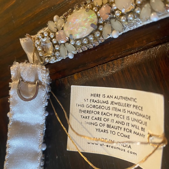 Anthropologie St. Erasmus jeweled bridal belt sash - Picture 4 of 7